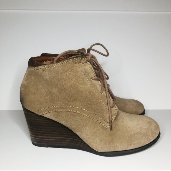 Lucky Brand lace up wedge booties - Picture 4 of 13